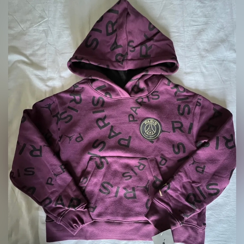 Nike Air Jordan Youth Girls PSG Paris Saint Germain Bordeaux Hoodie 45A143-P3D